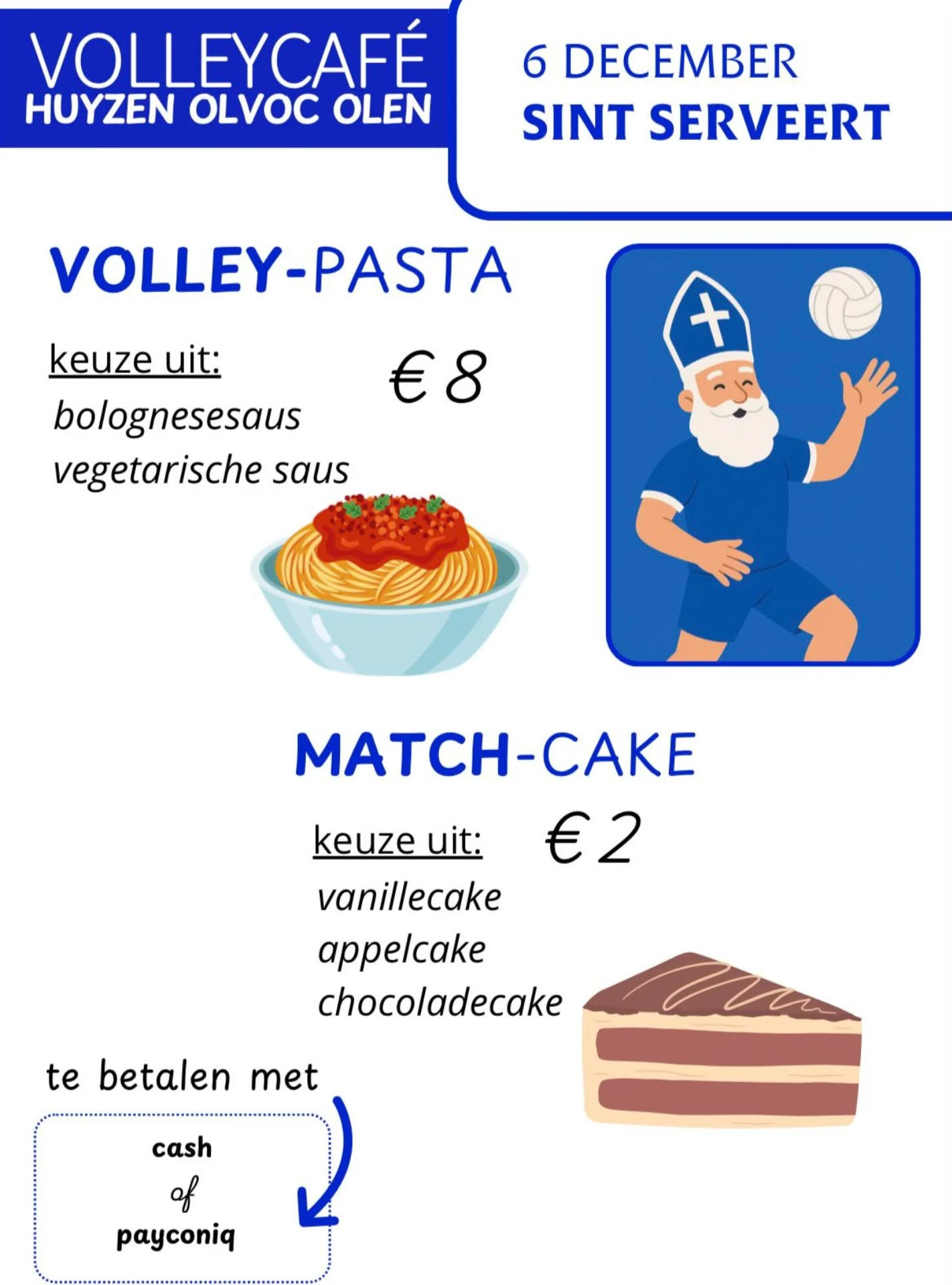 Affiche volleycafé - pasta & cake